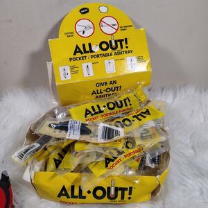VTG 1988 All Out Pocket Portable Ashtray 37 count